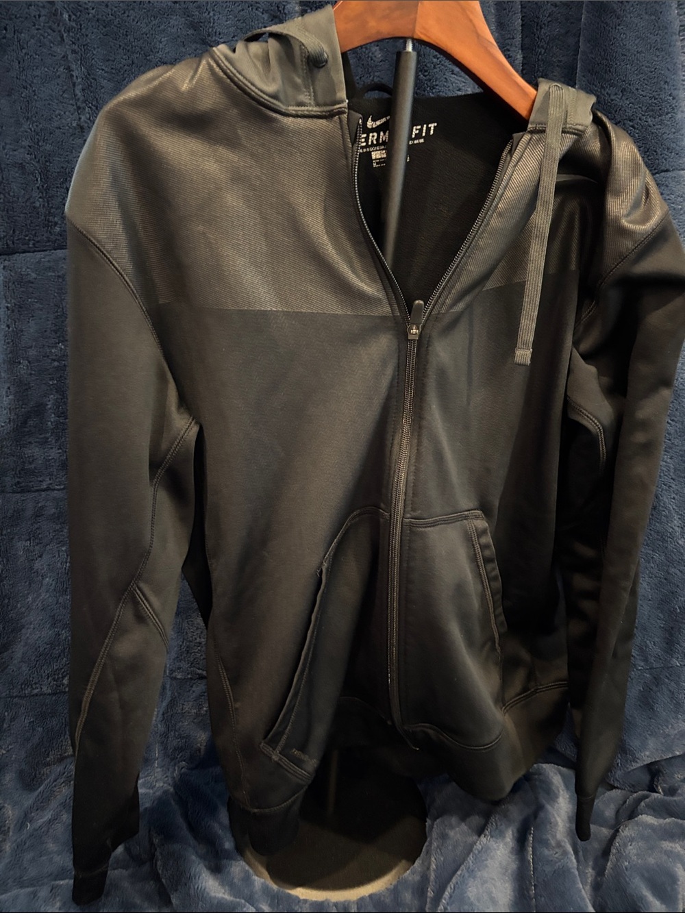 Nike Men’s Therma-FIT Full Zip Hoodie Black Medium